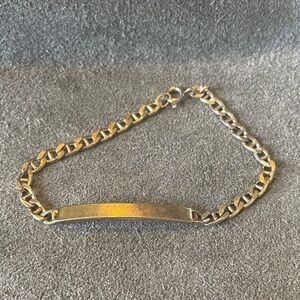 Vermeil ID Tag Monogram Bracelet